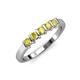 3 - Talia Yellow Sapphire Wedding Band 