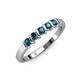 3 - Talia Blue Diamond Wedding Band 