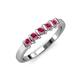 3 - Talia Rhodolite Garnet Wedding Band 