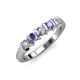 3 - Talia Tanzanite and Diamond Wedding Band 