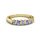 2 - Talia Tanzanite and Diamond Wedding Band 