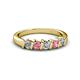 2 - Talia Pink Tourmaline and Diamond Wedding Band 