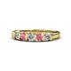 1 - Talia Pink Tourmaline and Diamond Wedding Band 