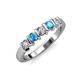 3 - Talia Blue Topaz and Diamond Wedding Band 