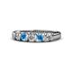 1 - Talia Blue Topaz and Diamond Wedding Band 