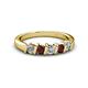 2 - Talia Red Garnet and Diamond Wedding Band 