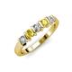 3 - Talia Yellow Sapphire and Diamond Wedding Band 