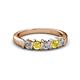 2 - Talia Yellow Sapphire and Diamond Wedding Band 
