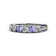 1 - Talia Tanzanite and Diamond Wedding Band 