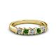 2 - Talia Green Garnet and Diamond Wedding Band 