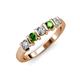 3 - Talia Green Garnet and Diamond Wedding Band 