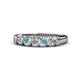1 - Talia Aquamarine and Diamond Wedding Band 