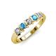 3 - Talia Blue Topaz and Diamond Wedding Band 