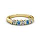 2 - Talia Blue Topaz and Diamond Wedding Band 