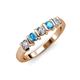 3 - Talia Blue Topaz and Diamond Wedding Band 