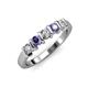3 - Talia Iolite and Diamond Wedding Band 