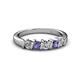 2 - Talia Iolite and Diamond Wedding Band 