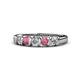1 - Talia Rhodolite Garnet and Diamond Wedding Band 