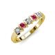 3 - Talia Rhodolite Garnet and Diamond Wedding Band 
