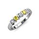 3 - Talia Yellow Sapphire and Diamond Wedding Band 