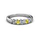2 - Talia Yellow Sapphire and Diamond Wedding Band 