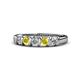 1 - Talia Yellow Sapphire and Diamond Wedding Band 