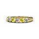 1 - Talia Yellow Sapphire and Diamond Wedding Band 