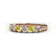 1 - Talia Yellow Sapphire and Diamond Wedding Band 