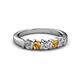 2 - Talia Citrine and Diamond Wedding Band 