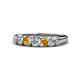 1 - Talia Citrine and Diamond Wedding Band 