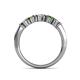 5 - Talia Green Garnet and Diamond Wedding Band 