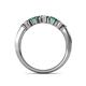 5 - Talia Emerald and Diamond Wedding Band 