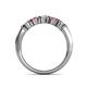 5 - Talia Rhodolite Garnet and Diamond Wedding Band 