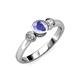 2 - Avrit Tanzanite and Diamond Three Stone Engagement Ring 