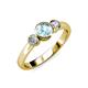2 - Avrit Aquamarine and Diamond Three Stone Engagement Ring 