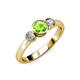 2 - Avrit Peridot and Diamond Three Stone Engagement Ring 