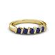 3 - Talia Blue Sapphire Wedding Band 