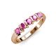 4 - Talia Pink Sapphire Wedding Band 