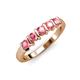 4 - Talia Pink Tourmaline Wedding Band 
