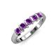 4 - Talia Amethyst Wedding Band 