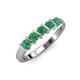 4 - Talia Emerald Wedding Band 