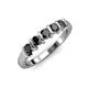 4 - Talia Black Diamond Wedding Band 