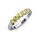 4 - Talia Yellow Sapphire Wedding Band 