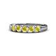 1 - Talia Yellow Sapphire Wedding Band 