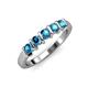 4 - Talia London Blue Topaz Wedding Band 