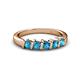 3 - Talia London Blue Topaz Wedding Band 