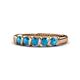 1 - Talia London Blue Topaz Wedding Band 