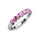 4 - Talia Pink Sapphire Wedding Band 