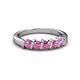 3 - Talia Pink Sapphire Wedding Band 
