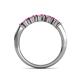 6 - Talia Pink Sapphire Wedding Band 